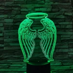 Angyal szárny 7 színű 3D led lámpa