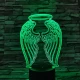 Angyal szárny 7 színű 3D led lámpa