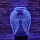 Angyal szárny 7 színű 3D led lámpa