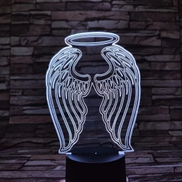 Angyal szárny 7 színű 3D led lámpa