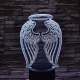 Angyal szárny 7 színű 3D led lámpa