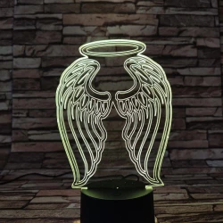 Angyal szárny 7 színű 3D led lámpa