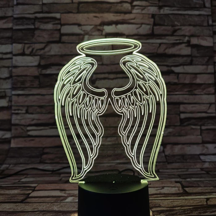 Angyal szárny 7 színű 3D led lámpa