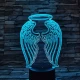 Angyal szárny 7 színű 3D led lámpa