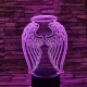 Angyal szárny 7 színű 3D led lámpa
