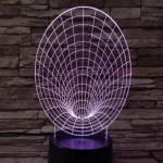 Féreglyuk 7 színű 3D led lámpa