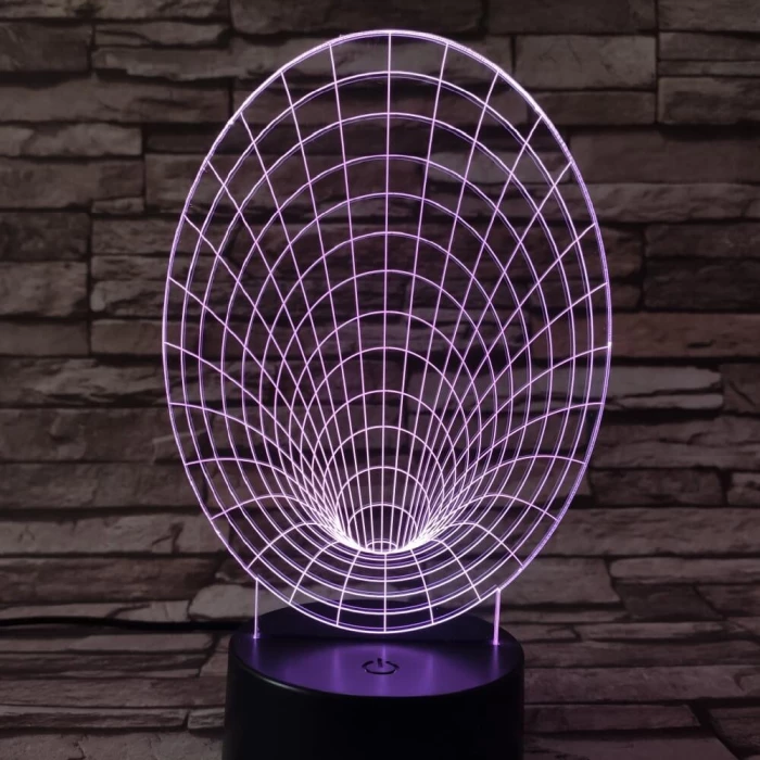 Féreglyuk 7 színű 3D led lámpa