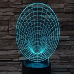 Féreglyuk 7 színű 3D led lámpa