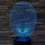 Féreglyuk 7 színű 3D led lámpa
