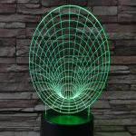 Féreglyuk 7 színű 3D led lámpa