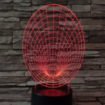 Féreglyuk 7 színű 3D led lámpa