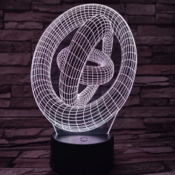 Abstrakt 7 színű 3D led lámpa