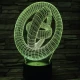 Abstrakt 7 színű 3D led lámpa
