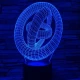 Abstrakt 7 színű 3D led lámpa