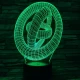 Abstrakt 7 színű 3D led lámpa
