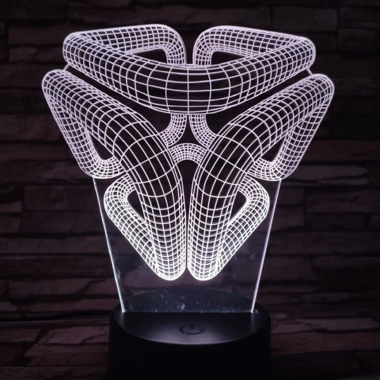 Absztrakt 7 színű 3D led lámpa