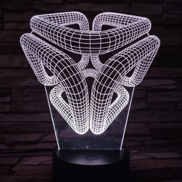 Absztrakt 7 színű 3D led lámpa
