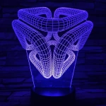 Absztrakt 7 színű 3D led lámpa