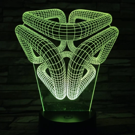 Absztrakt 7 színű 3D led lámpa