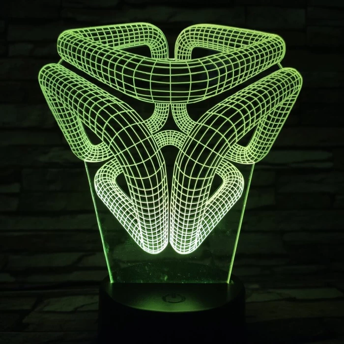 Absztrakt 7 színű 3D led lámpa