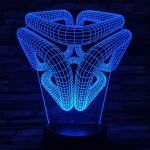 Absztrakt 7 színű 3D led lámpa