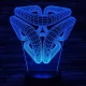 Absztrakt 7 színű 3D led lámpa