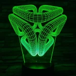 Absztrakt 7 színű 3D led lámpa
