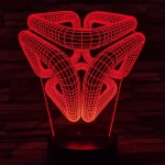 Absztrakt 7 színű 3D led lámpa