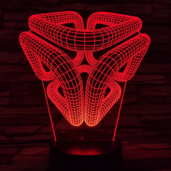 Absztrakt 7 színű 3D led lámpa