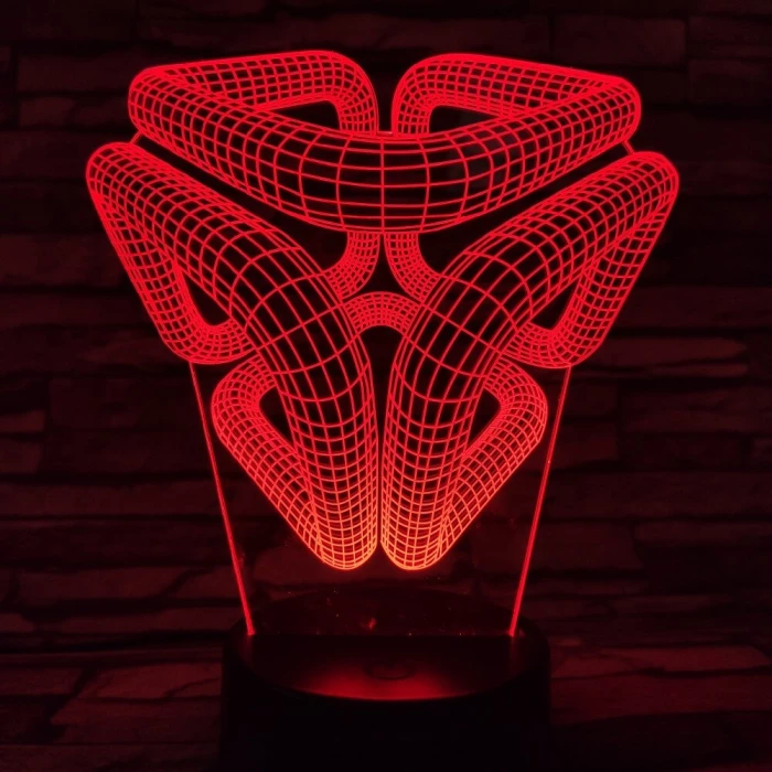 Absztrakt 7 színű 3D led lámpa