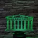 Akropolisz 7 színű 3D led lámpa