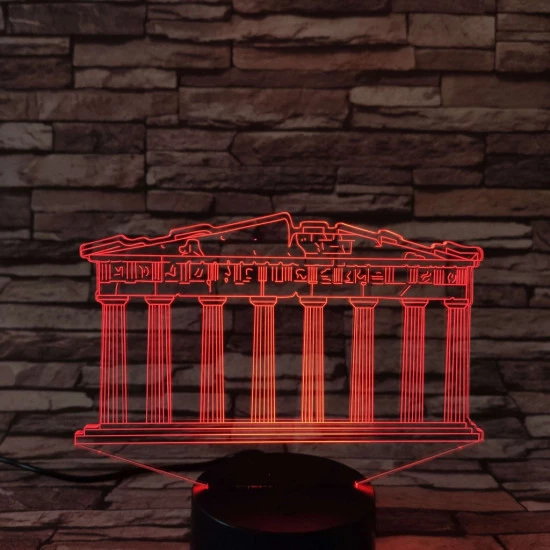 Akropolisz 7 színű 3D led lámpa
