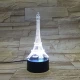 Eiffel 7 színű 3D led lámpa