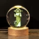 Kristálygömb Jézus 7 színű 3D LED lámpa