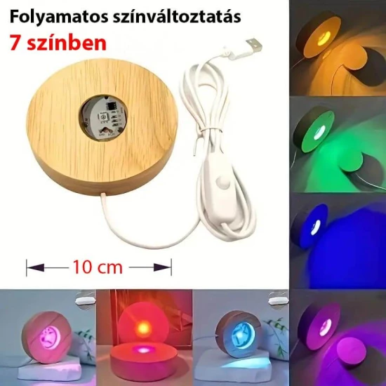 Kristálygömb Eiffel-torony 7 színű 3D LED lámpa