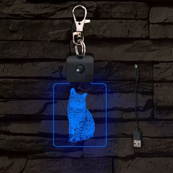 Kandúr világító LED-s kulcstartó
