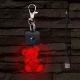 Maci szívvel világító LED-s kör alakú kulcstartó