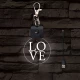 LOVE világító LED-s téglalap kulcstartó