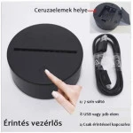 Egyedi fotógravírozás 7 színű 3D led lámpa
