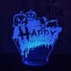 Happy Halloween 7 színű 3D led lámpa