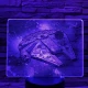 Űrhajó 7 színű valósághű 3D led lámpa