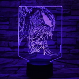 Venom 7 színű 3D led lámpa
