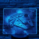 Űrhajó 7 színű valósághű 3D led lámpa
