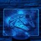 Űrhajó 7 színű valósághű 3D led lámpa