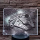 Űrhajó 7 színű valósághű 3D led lámpa