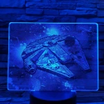 Űrhajó 7 színű valósághű 3D led lámpa