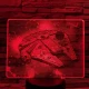 Űrhajó 7 színű valósághű 3D led lámpa