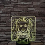 Harley Quinn  7 színű 3D led lámpa