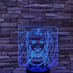 Harley Quinn  7 színű 3D led lámpa