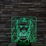 Harley Quinn  7 színű 3D led lámpa